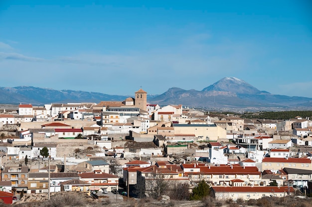 Panoramic of the city of benamaurel granada