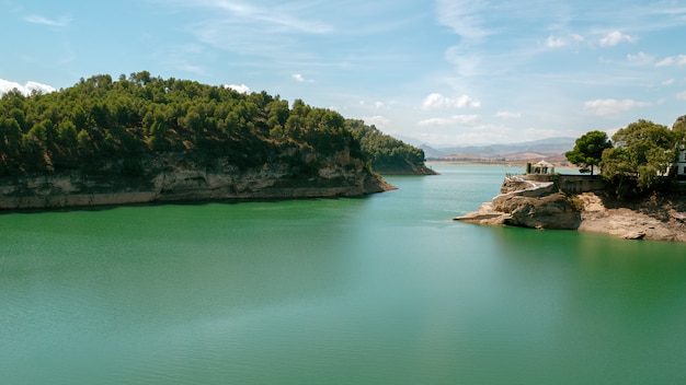 panoramic in the dam of the count of guadalhorce