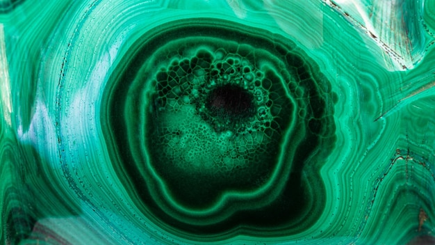 Panoramic green background from natural Malachite