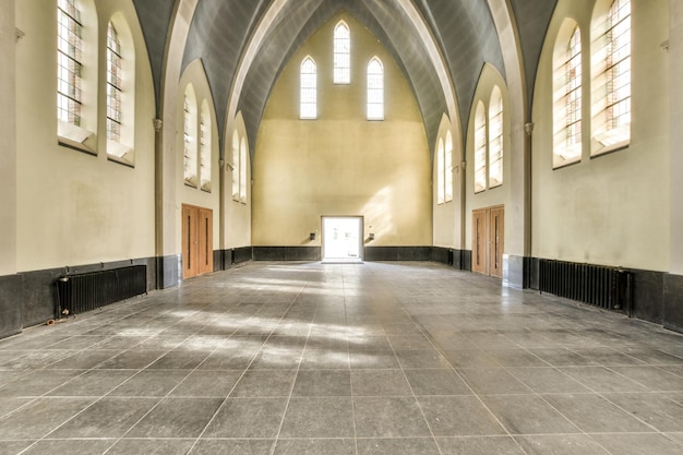 Panoramic interior view of the city church