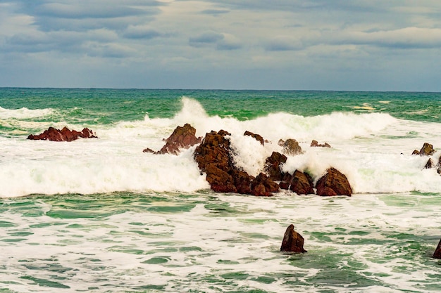 Panoramic landscape on the caudillero coast of asturias