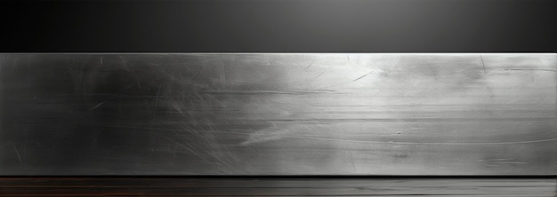 Panoramic metal texture steel silver background AI generated image