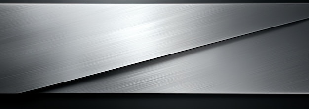 Panoramic metal texture steel silver background AI generated image