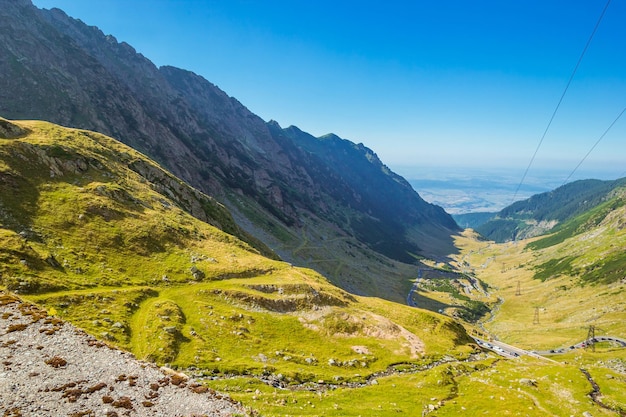 파노라마 산악 도로 Transfagarasan 유럽에서 가장 아름다운 도로