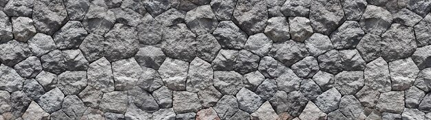 배경에 대 한 파노라마 자갈 돌 돌에서 오래 된 벽돌 벽