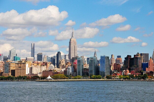 Photo panoramic photo of manhattan new york city usa