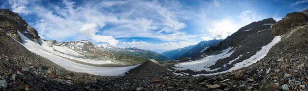 Panoramic scenery with mountains