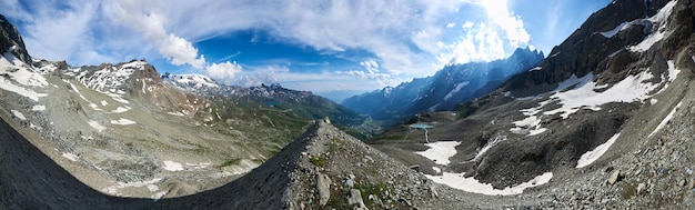 Panoramic scenery with mountains