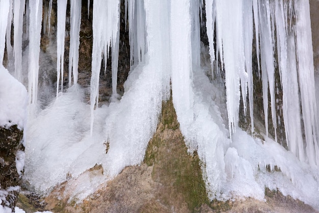 Photo panoramic shot of frozen water on land