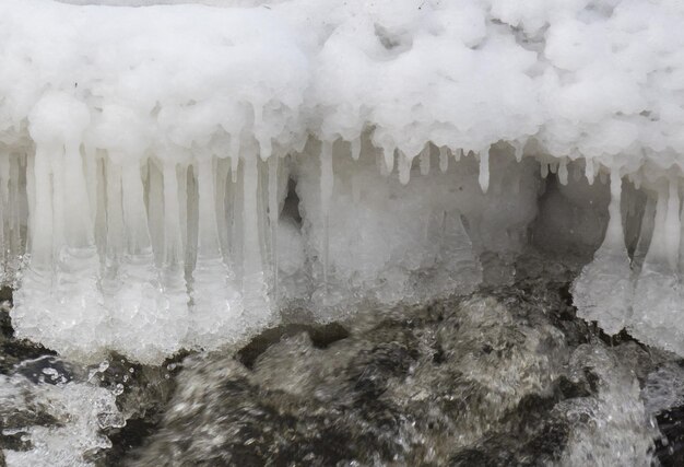 Photo panoramic shot of frozen water