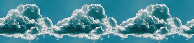 素晴らしい雲のあるパノラマの空 雲のある青い空