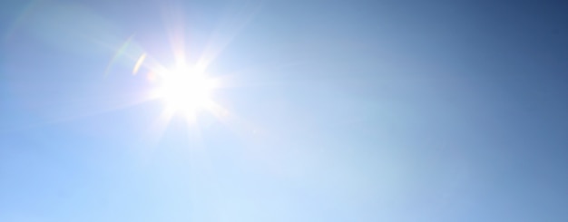 Panoramic sky without clouds on a sunny day.