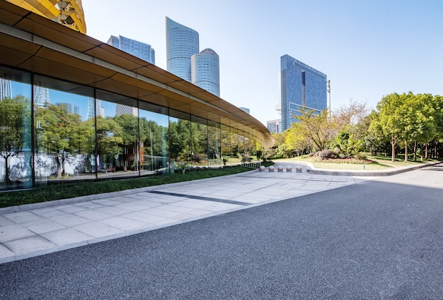 Panoramic skyline and buildings