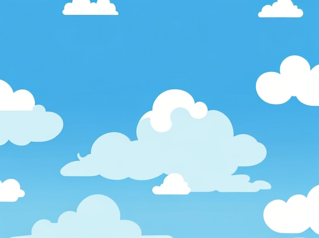 Фото Панорамное великолепие облаков и ярко-голубое небо на заднем плане