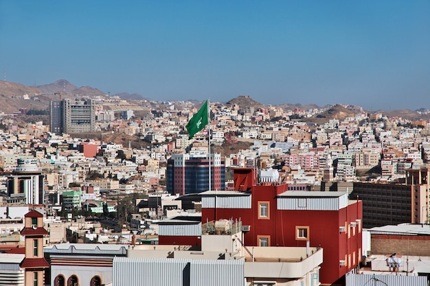 サウジアラビアのアブハ市のパノラマビュー