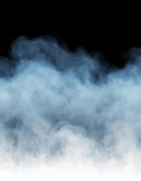 Photo panoramic view of the abstract fog or smoke move on black background white cloudiness mist