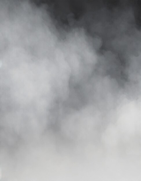 Photo panoramic view of the abstract fog or smoke move on black background white cloudiness mist