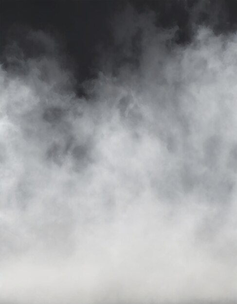 Photo panoramic view of the abstract fog or smoke move on black background white cloudiness mist