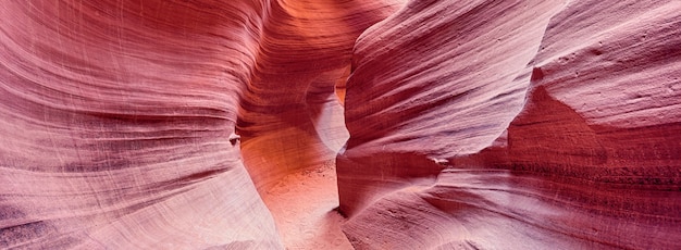 Panoramic view of Antelope Canyon, Page, Arizona, USA