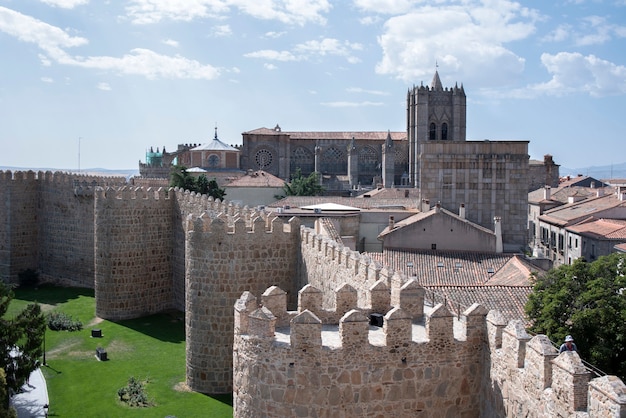 Panoramic view of Avila, Spain