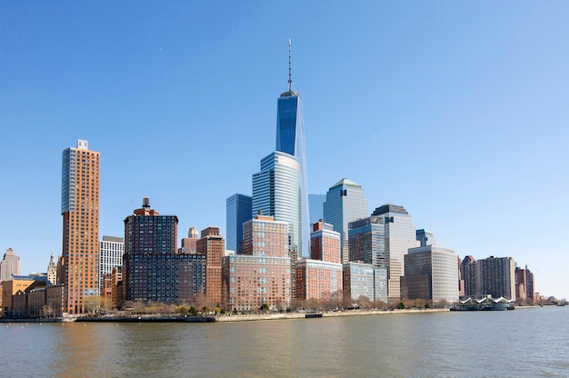 Vista panoramica di battery park a new york.