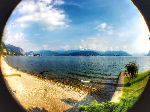 Panoramic view of beach against sky