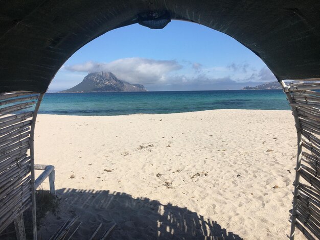 Panoramic view of beach against sky