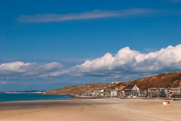 Panoramic view of beach against sky