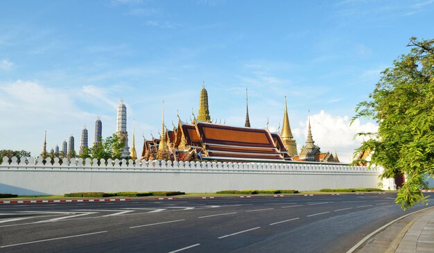 Panoramic view of buildings against sky