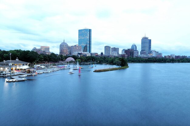 Photo panoramic view of buildings in city against sky