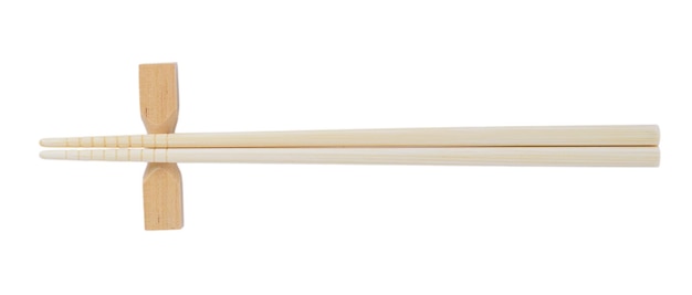 Photo panoramic view of chopsticks over white background