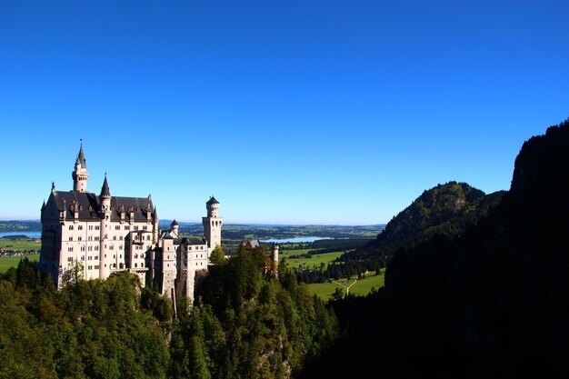 Panoramic view of church against blue sky