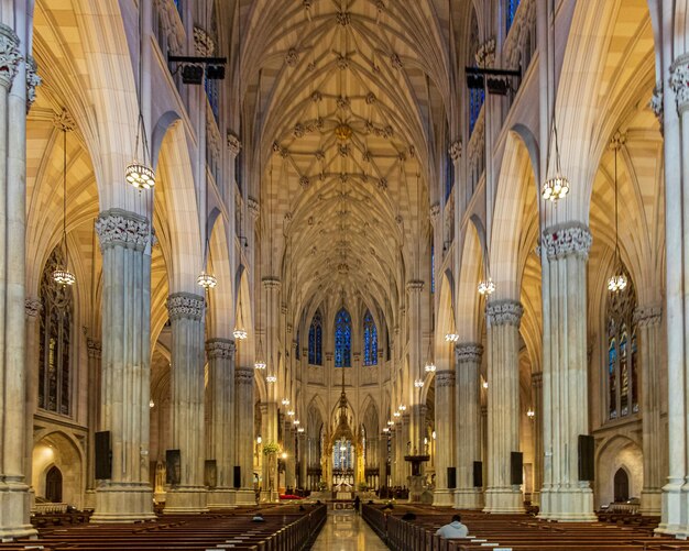 Panoramic view of a church