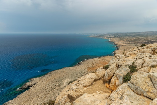 Panoramic view of the city of Ayia Napa from the viewpoint.