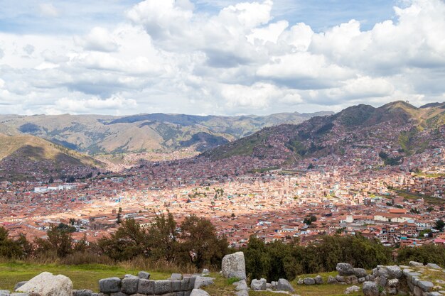 Panoramic view of the city of Cuzco Peru