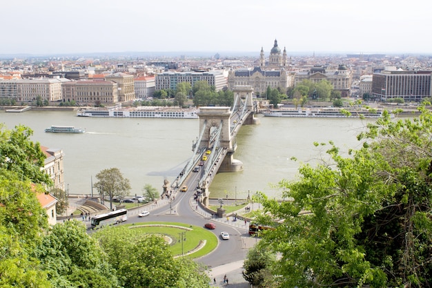 Vista panoramica sulla città e sul fiume