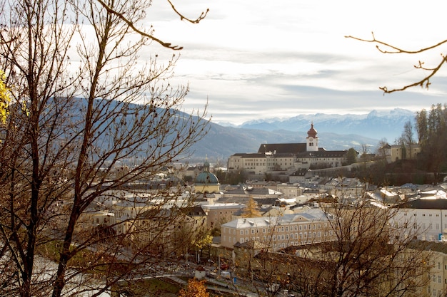 City.Salzburg.Austria의 전경입니다.