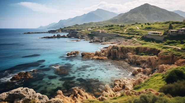 Panoramic view of the coast