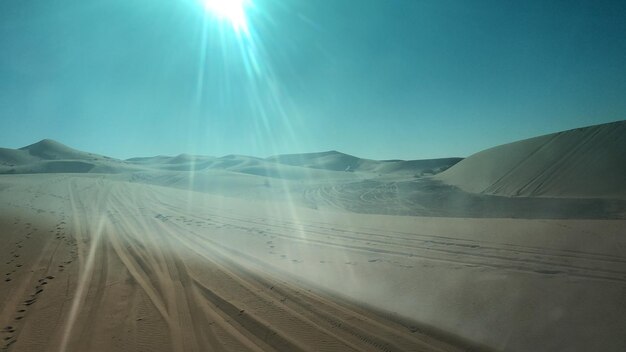 Panoramic view of desert against sky