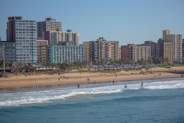 Panoramic view of Durban's Golden Mile KwaZuluNatal province of South Africa