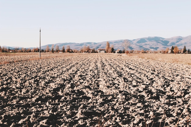 Photo panoramic view of farm against sky