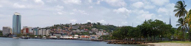 The panoramic view of FortdeFrance in Martinique island