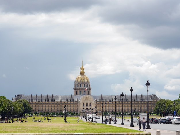 Panoramic view from Alexander III pont bridge to the Invalides