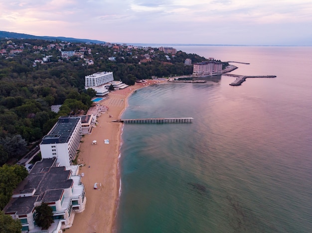 Panoramic view of Golden Sands resort in Bulgaria