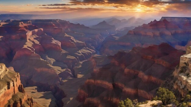 Photo panoramic view of grand canyon usa