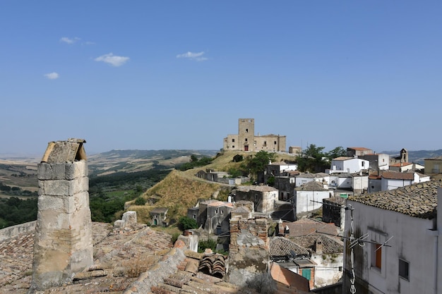 Photo panoramic view of grottole a village in the basilicata region