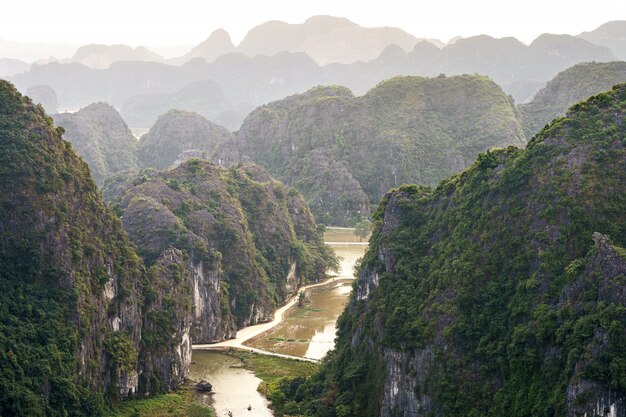 Panoramic view of Hang Mua mountain