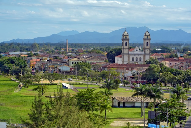 Panoramic view of historic colonial city