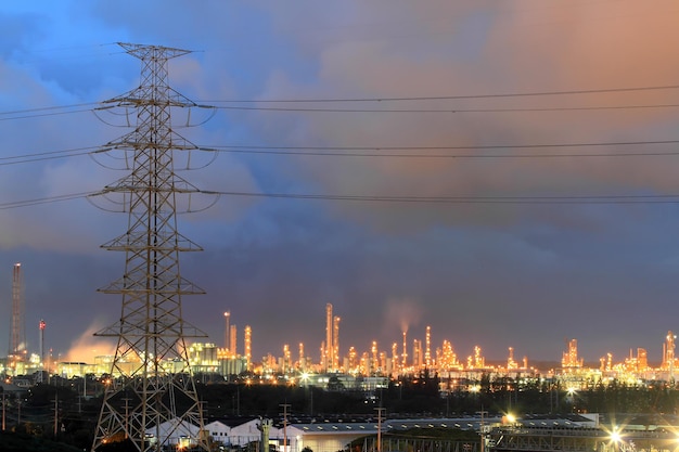 Photo panoramic view of illuminated city against sky