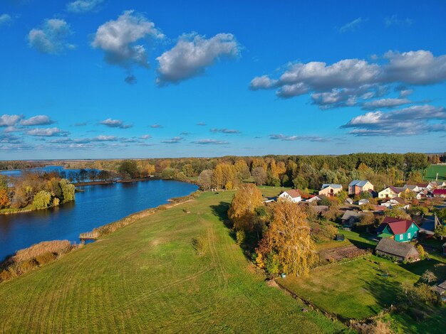 Panoramic view of lake against sky